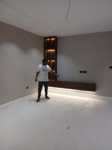 ديكور تلفزيون ارفف خشبيه